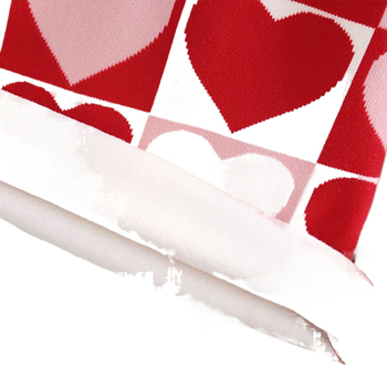 Djevojački jednodijelni baršunasti džemper za jesen i zimu, novi korejski stil, svestrani karirani top sa srcima, pletena majica za djevojčice s donjim dijelom