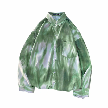 Μακρυμάνικο πουκάμισο με τιράντες σε στυλ Harajuku, μοντέρνο, φαρδύ πουκάμισο, ανδρικό φθινοπωρινό μπουφάν Duffy Handsome σε κορεάτικο στιλ.