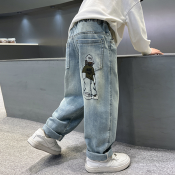 Παιδικά παντελόνια για αγόρια Άνοιξη 2025 Νέο στυλ Μεσαίων και Μεγάλων Αγοριών Ίσια τζιν Άνοιξη και Φθινόπωρο Όμορφα Ρούχα