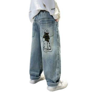 Παιδικά παντελόνια για αγόρια Άνοιξη 2025 Νέο στυλ Μεσαίων και Μεγάλων Αγοριών Ίσια τζιν Άνοιξη και Φθινόπωρο Όμορφα Ρούχα