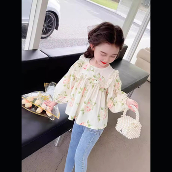 Djevojačke majice za proljeće i jesen 2025. Novi stil, svježe i slatke majice dugih rukava za djevojčice i bebe, elegantni dječji jesenski topovi