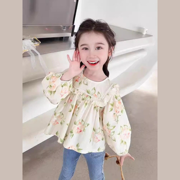 Djevojačke majice za proljeće i jesen 2025. Novi stil, svježe i slatke majice dugih rukava za djevojčice i bebe, elegantni dječji jesenski topovi