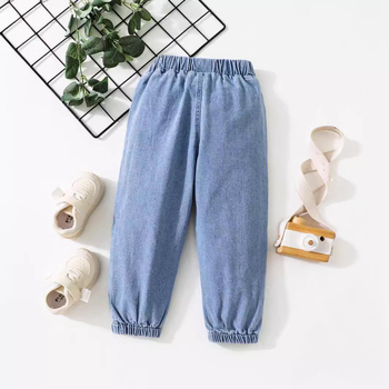 Παιδικά ρούχα Καλοκαιρινά νέα κεντημένα τζιν παντελόνια