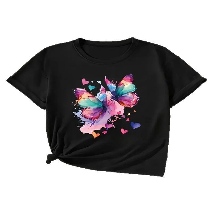 Cross Border na zalihi Ženska ljetna majica kratkih rukava s printom, modna ležerna, slatka ženska majica kratkih rukava s printom očiju