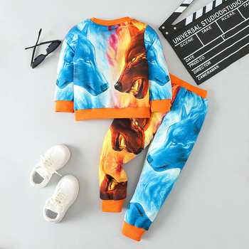 Παιδικό κοστούμι πουλόβερ για αγόρια εξωτερικού εμπορίου, φθινοπωρινό, νέο, μικρό και μεσαίο παιδικό ρούχο, μοντέρνο, μωρουδιακό, αθλητικό, αναψυχής, δύο τεμαχίων κοστούμι μόδας