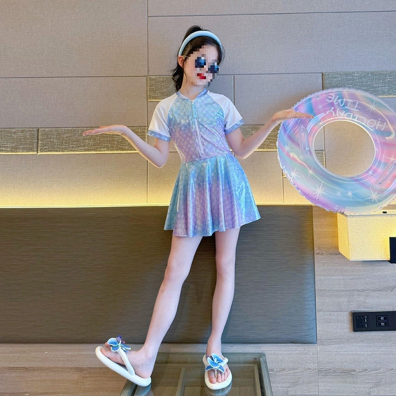 Dievčenské plavky Leto 2025 Nové detské plavky s morskou pannou Dopamín Styline Dievčenské plavky v princeznovskom štýle