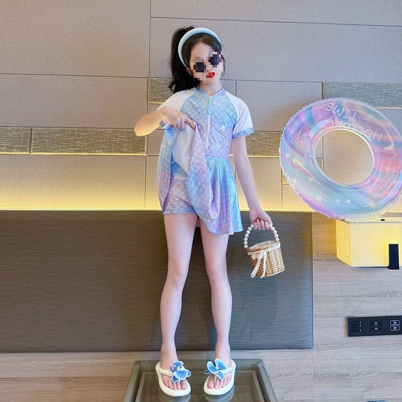 Dievčenské plavky Leto 2025 Nové detské plavky s morskou pannou Dopamín Styline Dievčenské plavky v princeznovskom štýle