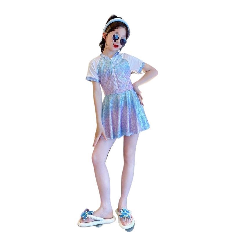 Dievčenské plavky Leto 2025 Nové detské plavky s morskou pannou Dopamín Styline Dievčenské plavky v princeznovskom štýle