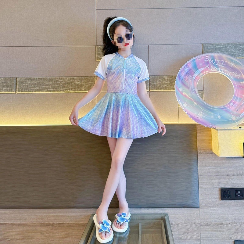 Dievčenské plavky Leto 2025 Nové detské plavky s morskou pannou Dopamín Styline Dievčenské plavky v princeznovskom štýle