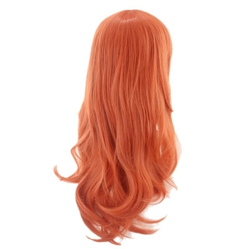 Перука от едно парче, две години по-късно, Nami COS, дълга къдрава коса, 65 см, оранжева перука, фабрично налично, перука