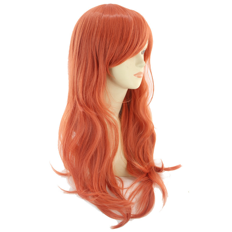 Перука от едно парче, две години по-късно, Nami COS, дълга къдрава коса, 65 см, оранжева перука, фабрично налично, перука