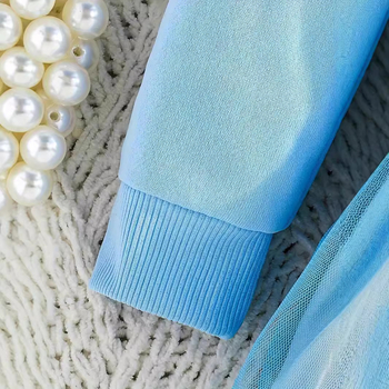 Rochie de primăvară și toamnă cu design floral, cu mânecă lungă și cusături, din plasă colorată, pentru bebeluși, INS transfrontalieră, pentru fetițe