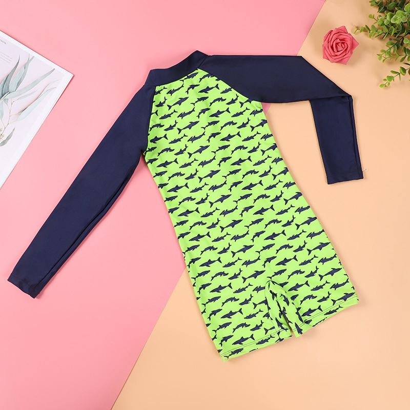 Dječji kupaći kostim, jednodijelni bokser, zaštita od sunca, srednji i veliki dječji kupaći kostim