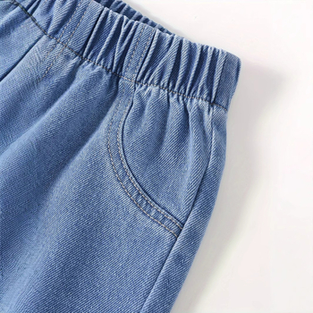 laos Uued kevad- ja suvepikad püksid Pestud teksapüksid Lahtised sirged püksid Kuumad tembeldatud teksad