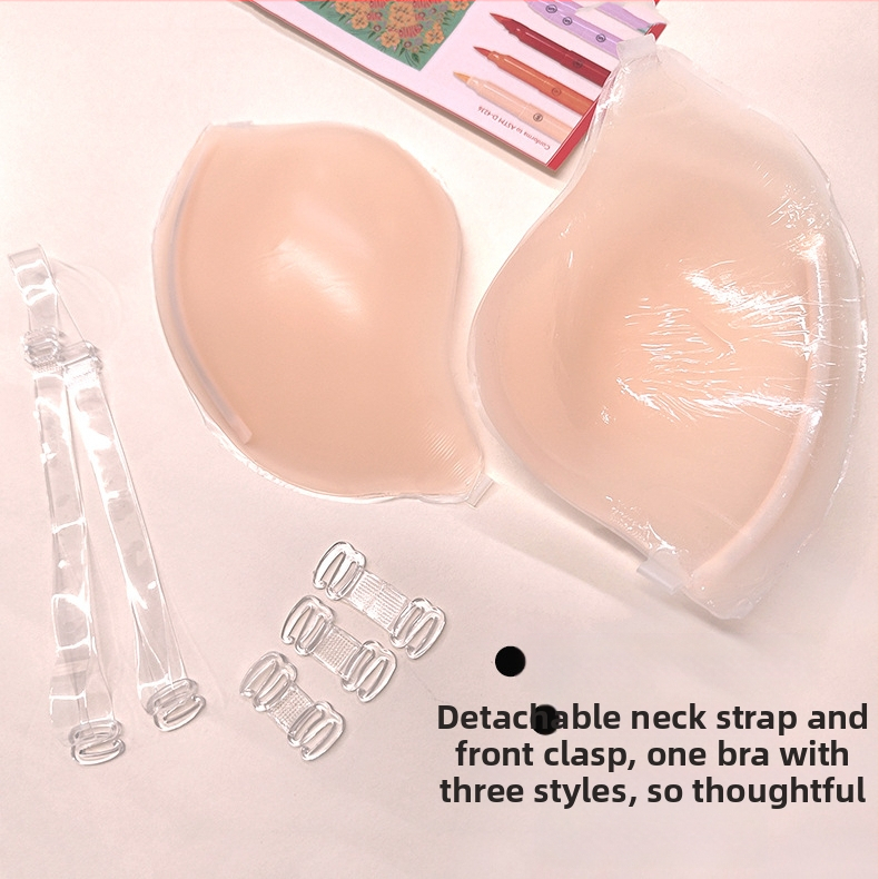Silikona Mango neredzams krūštura plāksteris priekšējā sprādzē piekarināms kakla Push-up kāzu kleita seksīga apakšveļa krūšu plāksteris plāns