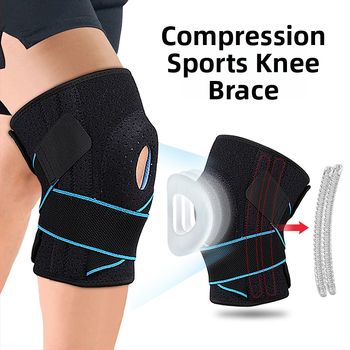 Silikónové pružinové chrániče kolien, silikónové protišmykové štvorpružinové priedušné tlakové chrániče kolien pre vonkajšie horolezectvo a fitness