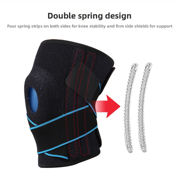 Επιγονατίδα σιλικόνης με ελατήριο, αντιολισθητική, αναπνεύσιμη, τεσσάρων ελατηρίων, υπό πίεση, για υπαίθρια ορειβασία και γυμναστική