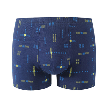 Vīriešu apakšveļas bokseršorti, elpojoši, sviedrus absorbējoši, kokvilnas bikses, pusmūža un vecāka gadagājuma cilvēkiem, brīvi, lieli, moderni, apdrukāti bokseršorti