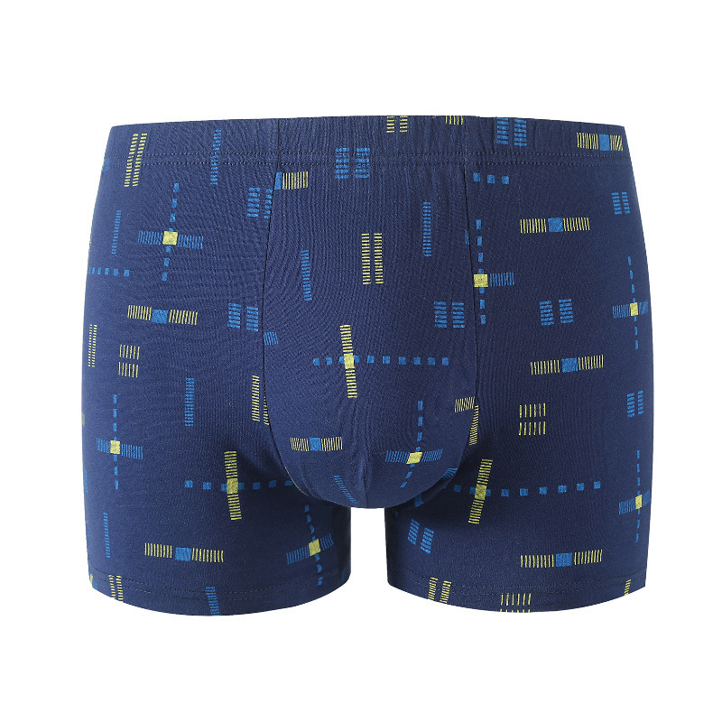 Vīriešu apakšveļas bokseršorti, elpojoši, sviedrus absorbējoši, kokvilnas bikses, pusmūža un vecāka gadagājuma cilvēkiem, brīvi, lieli, moderni, apdrukāti bokseršorti