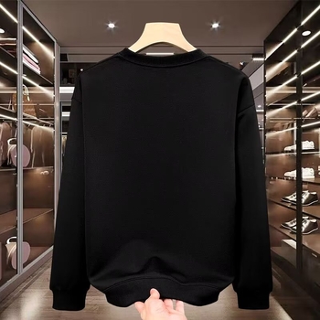 Есенни и зимни нови модерни мъжки топове с щампа, модерен пуловер, кръгло деколте, дълъг ръкав, ежедневни, универсални, модерни мъжки суитчъри с кадифе
