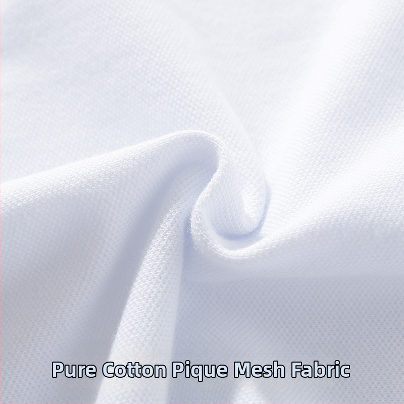 Детска бяла поло тениска с къс ръкав за момчета с ревер, голяма детска памучна лятна тънка училищна униформа за момичета