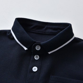 Пролетно-есенно детско облекло за момчета, поло тениска с дълъг ръкав, детска бебешка тениска с ревер, детски топ