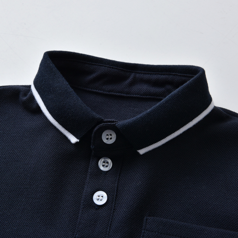 Пролетно-есенно детско облекло за момчета, поло тениска с дълъг ръкав, детска бебешка тениска с ревер, детски топ
