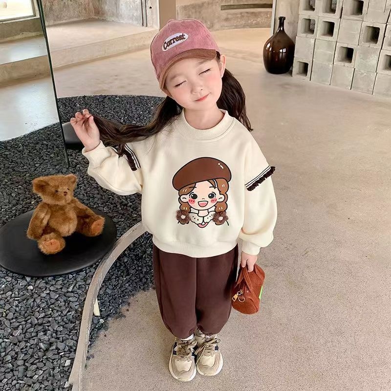 Djevojačka proljetna i jesenska moda za 2024., nova strana moda, proslava interneta za djevojčice, vruće moderno odijelo s pletenicom za djevojčice