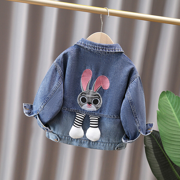 Mergaičių džinsiniai viršutiniai drabužiai Pavasario drabužiai 2025 Nauji vaikiško stiliaus džinsiniai drabužiai Didelių vaikų drabužiai Mergaičių pavasario ir rudens viršutiniai drabužiai Viršutiniai drabužiai