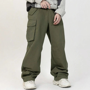 Jesenske i zimske hlače s džepovima, uličnim kargo hlačama, moderne funkcionalne hlače s vezicama, široke, ležerne, muške hlače ravnog kroja