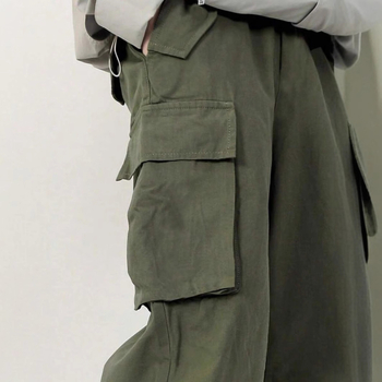 Jesenske i zimske hlače s džepovima, uličnim kargo hlačama, moderne funkcionalne hlače s vezicama, široke, ležerne, muške hlače ravnog kroja