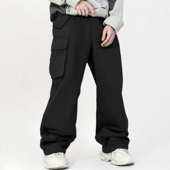 Jesenske i zimske hlače s džepovima, uličnim kargo hlačama, moderne funkcionalne hlače s vezicama, široke, ležerne, muške hlače ravnog kroja