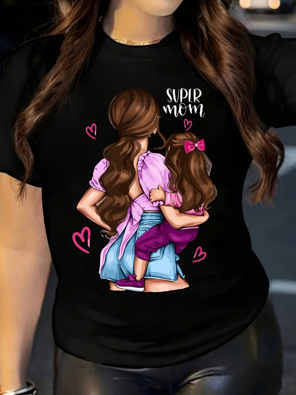 Majica s okruglim izrezom i printom nove figure preko granica, ležerna majica kratkih rukava za proljeće i ljeto, ženska odjeća