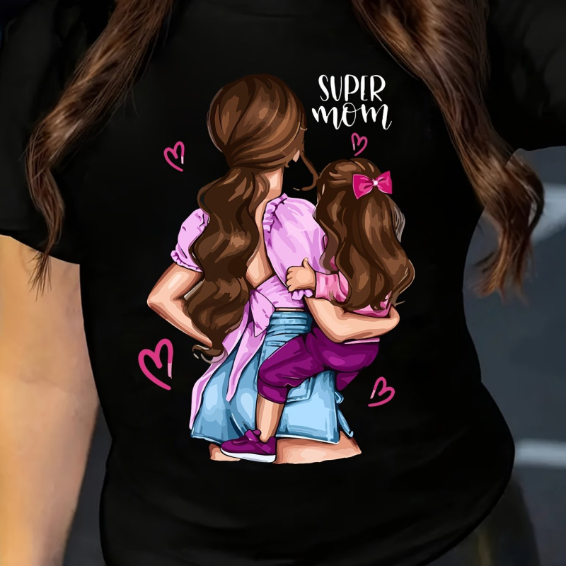 Majica s okruglim izrezom i printom nove figure preko granica, ležerna majica kratkih rukava za proljeće i ljeto, ženska odjeća