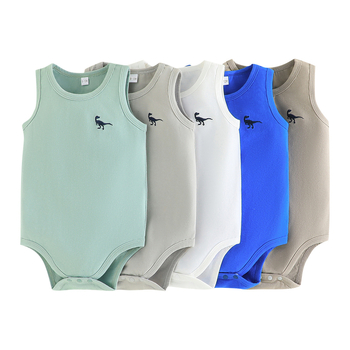 Αποκλειστικά καλοκαιρινά ρούχα για μωρά σε όλη τη χώρα, νέα μονόχρωμα αμάνικα ρούχα αναρρίχησης, απλή φόρμα για νεογέννητα, σετ 5 τεμαχίων