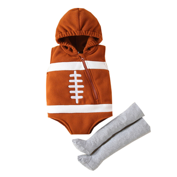 Βρεφικό Ολόσωμο Σορτς με Κουκούλα και Φερμουάρ, Τριγωνικό Σλιπ, Σετ Δύο Τεμαχίων, Παντελόνι και Κάλτσες, Olive Ball, 2023