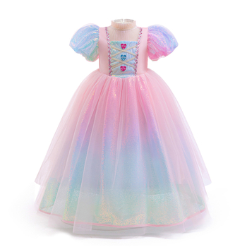 Εξωτερικό Εμπόριο Νέο Cosplay Unicorn Rainbow Gradient Princess Dress Sequin Mesh Γοργόνα Εορταστική Ρούχα Παράστασης