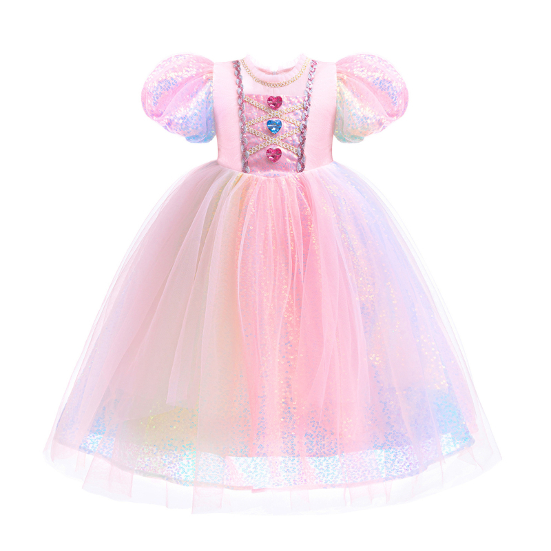 Zahraničný obchod Nový Cosplay Jednorožec Dúhový gradient Princezná Šaty Flitrovaná Sieťovaná Morská Panna Sviatočné Oblečenie