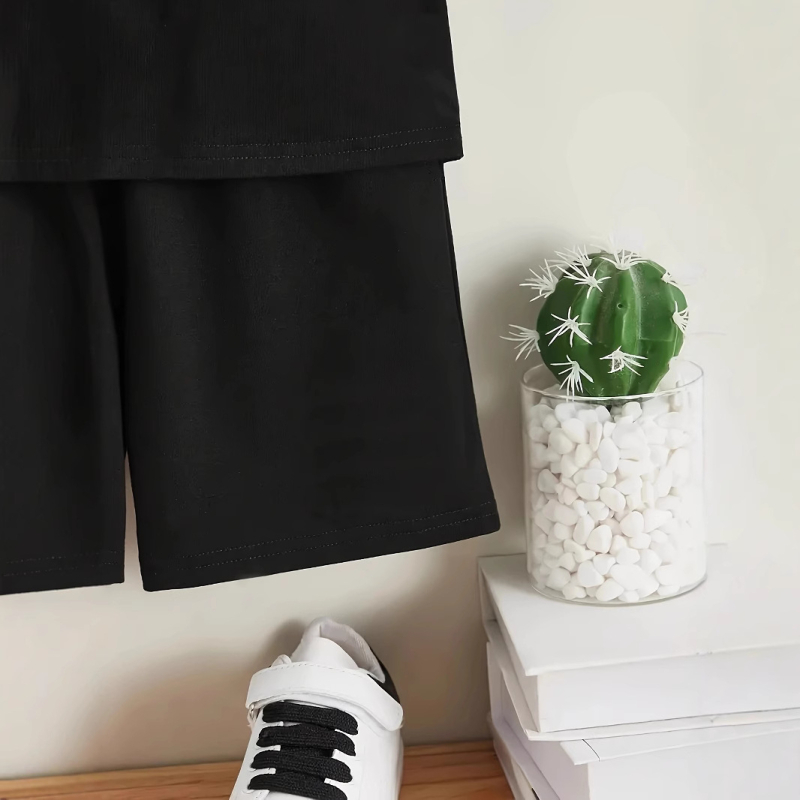 Letné tričko s krátkym rukávom a okrúhlym výstrihom, razením za tepla, s letným láskou a topom INS pre chlapcov a bábätká