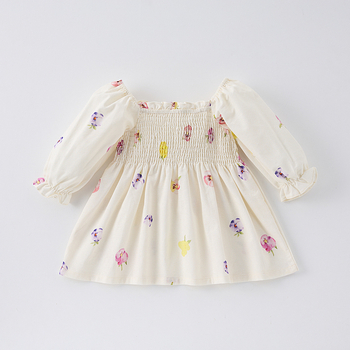 Proljeće 2025. Nova djevojačka haljina spuštenih ramena, djevojačka haljina za djevojčice u zapadnjačkom stilu, svježa elegantna suknja