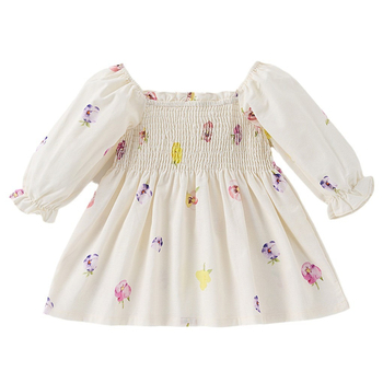 Proljeće 2025. Nova djevojačka haljina spuštenih ramena, djevojačka haljina za djevojčice u zapadnjačkom stilu, svježa elegantna suknja