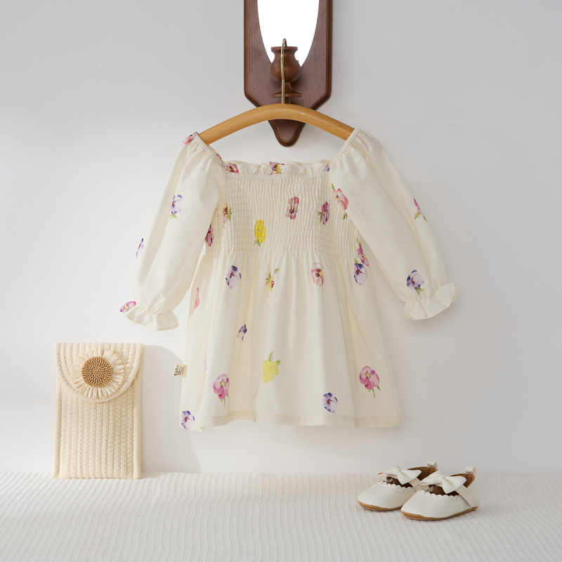 Proljeće 2025. Nova djevojačka haljina spuštenih ramena, djevojačka haljina za djevojčice u zapadnjačkom stilu, svježa elegantna suknja