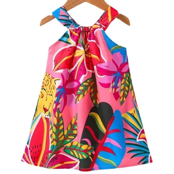 Παιδική νέα φούστα για κορίτσια, φόρεμα για κορίτσια, φούστα με τιράντες, εκτύπωση εξωτερικού εμπορίου, διασυνοριακή φούστα παραλίας για κορίτσια