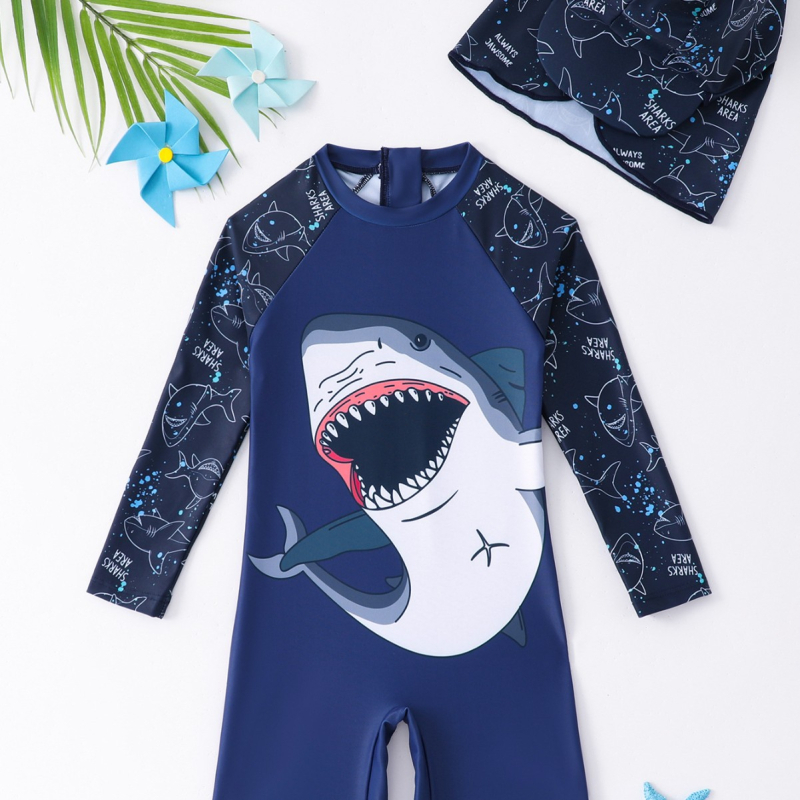 Novi dječji jednodijelni kupaći kostim iz 2025., dječji dugi rukav, krema za sunčanje, odijelo za surfanje, dječji kupaći kostim za plažu s vrućim izvorima