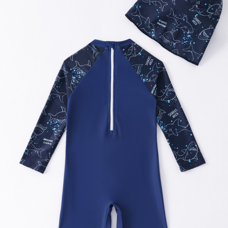 Novi dječji jednodijelni kupaći kostim iz 2025., dječji dugi rukav, krema za sunčanje, odijelo za surfanje, dječji kupaći kostim za plažu s vrućim izvorima