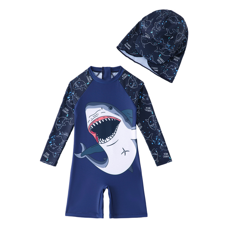 Novi dječji jednodijelni kupaći kostim iz 2025., dječji dugi rukav, krema za sunčanje, odijelo za surfanje, dječji kupaći kostim za plažu s vrućim izvorima