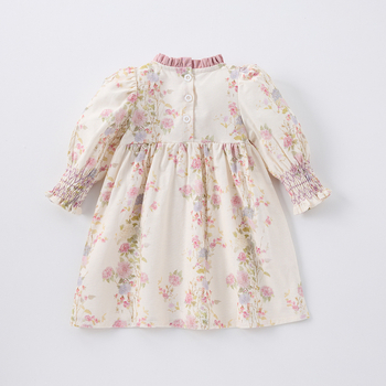 Φόρεμα για κορίτσια 2025 Νέα Άνοιξη και Φθινόπωρο Φόρεμα Πριγκίπισσας για Κορίτσια σε Στυλ Δυτικού Στυλ Ανοιξιάτικο Φόρεμα Παιδικό Φόρεμα με Λουλούδια Άνοιξης και Φθινοπώρου