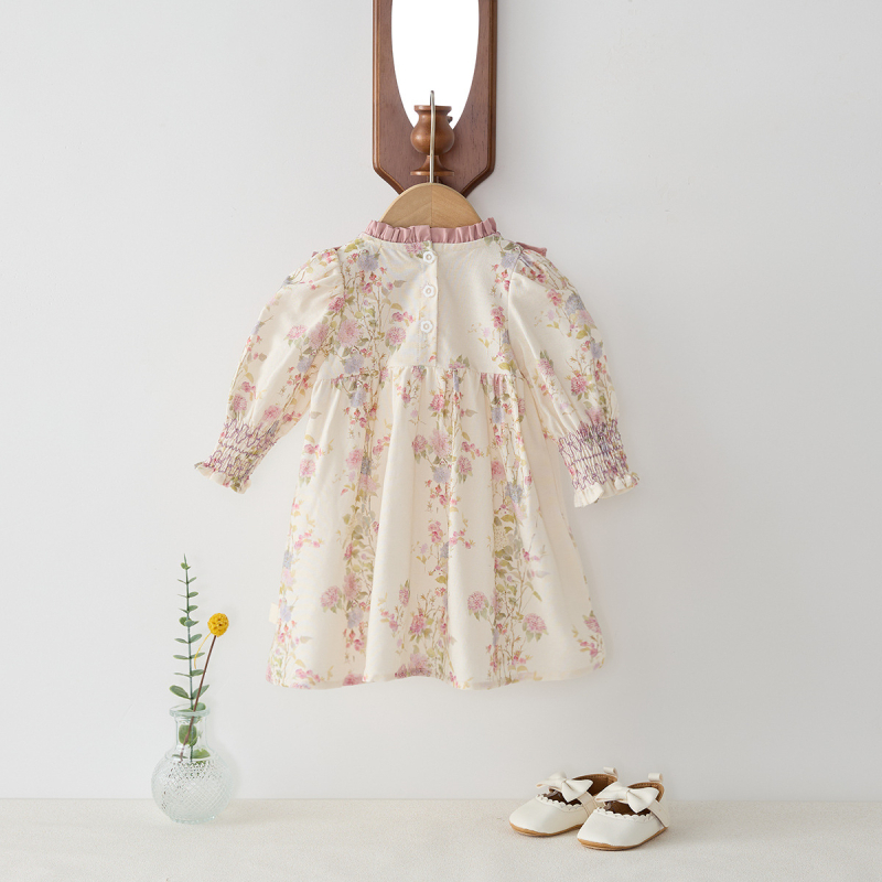 Djevojačka haljina 2025 Nova proljetna i jesenska haljina za djevojčice u zapadnjačkom stilu, proljetna haljina, dječja proljetna i jesenska cvjetna haljina