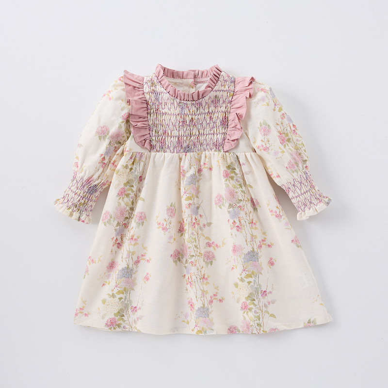 Djevojačka haljina 2025 Nova proljetna i jesenska haljina za djevojčice u zapadnjačkom stilu, proljetna haljina, dječja proljetna i jesenska cvjetna haljina