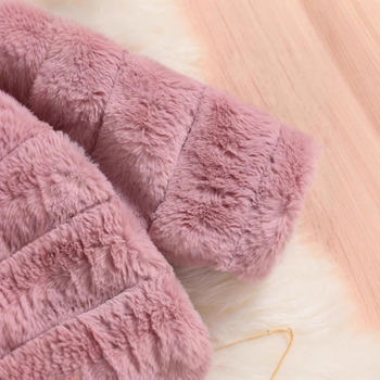 Bērnu apģērbs 2024. gadā Jauns bērnu kažokādas bērnu apģērbs, sabiezināts zīdaiņu tops, meiteņu virsdrēbes, silts rudens un ziemas apģērbs